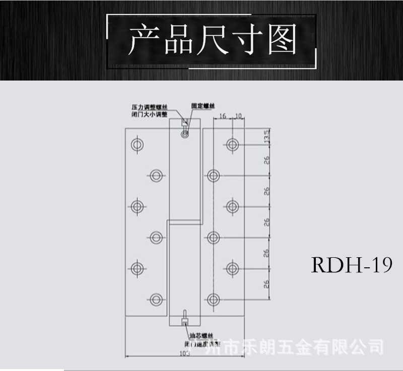 樂朗五金RDH-19 液壓自動(dòng)門合頁