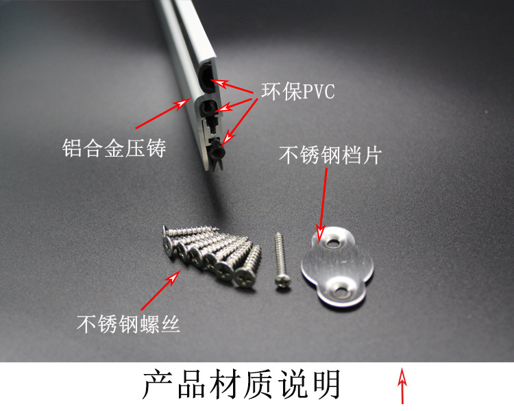 樂(lè)朗五金RDA-31B 明裝式門底封閉條