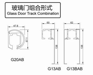 玻璃門用吊輪吊軌