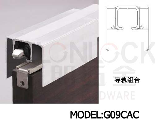 Sliding hanger roller bracket, glass door track combination