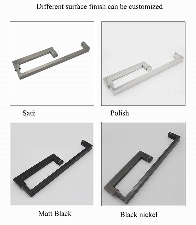 L sharp square Shower door pull Handle